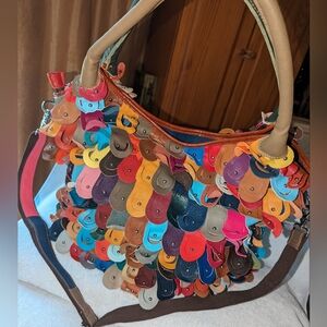 Amerileather Peacock rainbow bag.